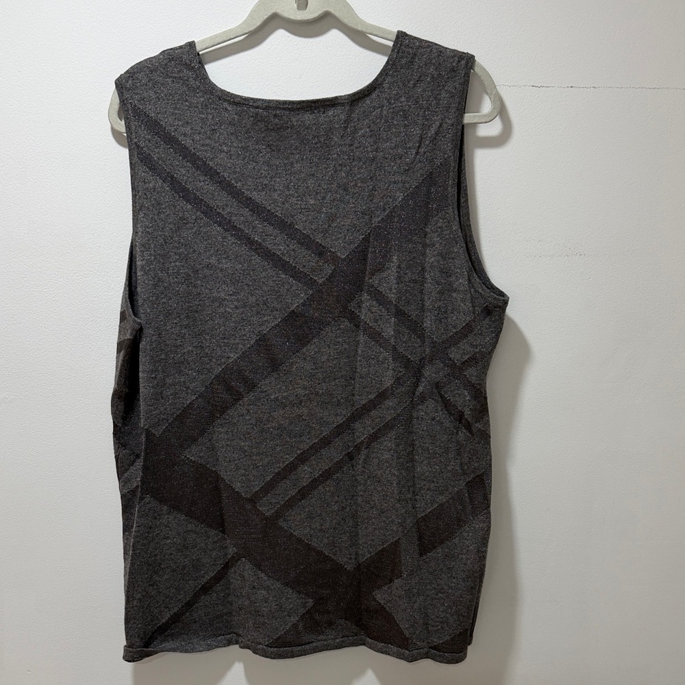 Lauren Ralph Lauren Women’s WOOL Striped Geometric Sleeveless Knit Top Plus 2X - Picture 5 of 9